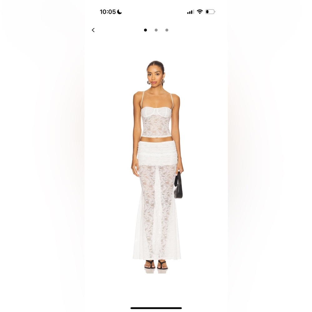 Maxi Skirt Set in White